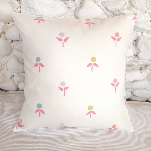 Cushion cover floral - floral,, cotton