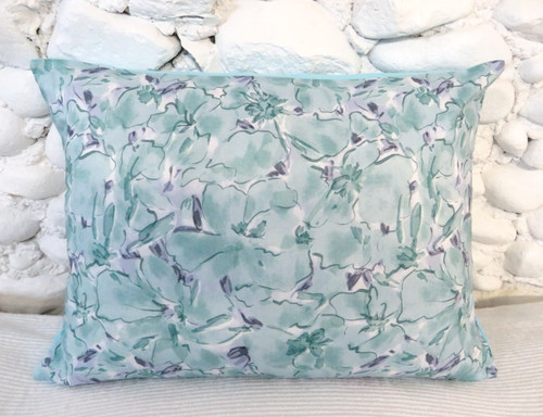 Cushion cover floral - cover,, green